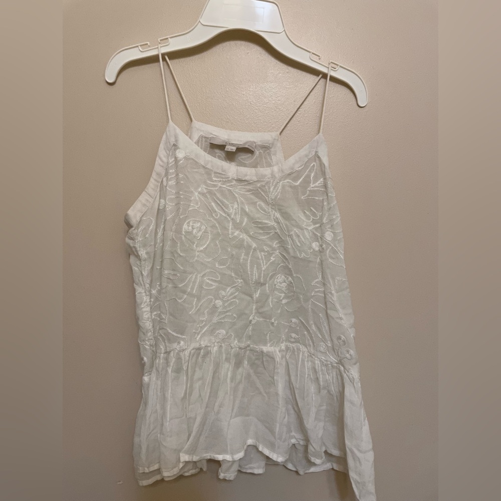 Loft White Summery Tank Top